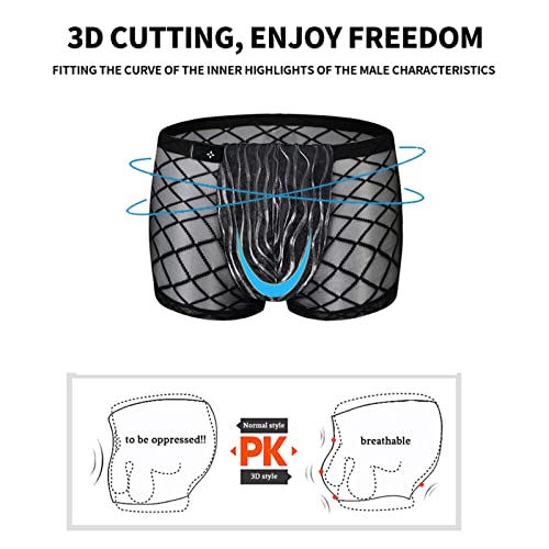 Men's Underwear Led Sexy Boxer Briefs Light Up Mesh Lace Panties Luminous Swimsuit Low Rise Shorts for Party4