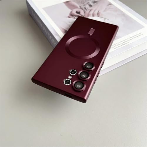 Coque Galaxy S23 prune silicone pour charge sans fil au quotidien