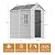Outdoor Resin Storage Shed 6x4 FT, Large Waterproof Outside Sheds Storage with Floor Window Lockable Door Included, Plastic Sheds for Backyard Garden Patio Lawn Tools, Gray