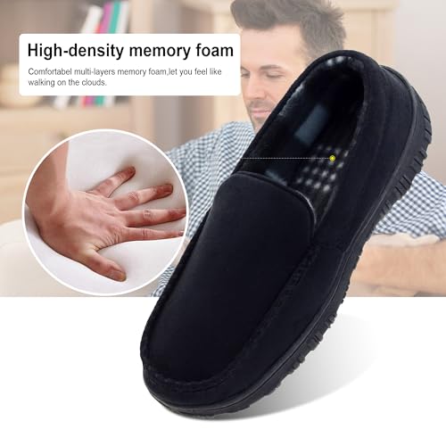Mens Slippers Moccasins for Men Breathable Memory Foam House Shoes Indoor Outdoor3
