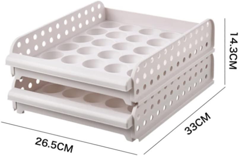 HOMSFOU Egg Crisper Refrigerator Egg Keeper Pull Shelf Storage Fresh Holder for Camping Housewarming