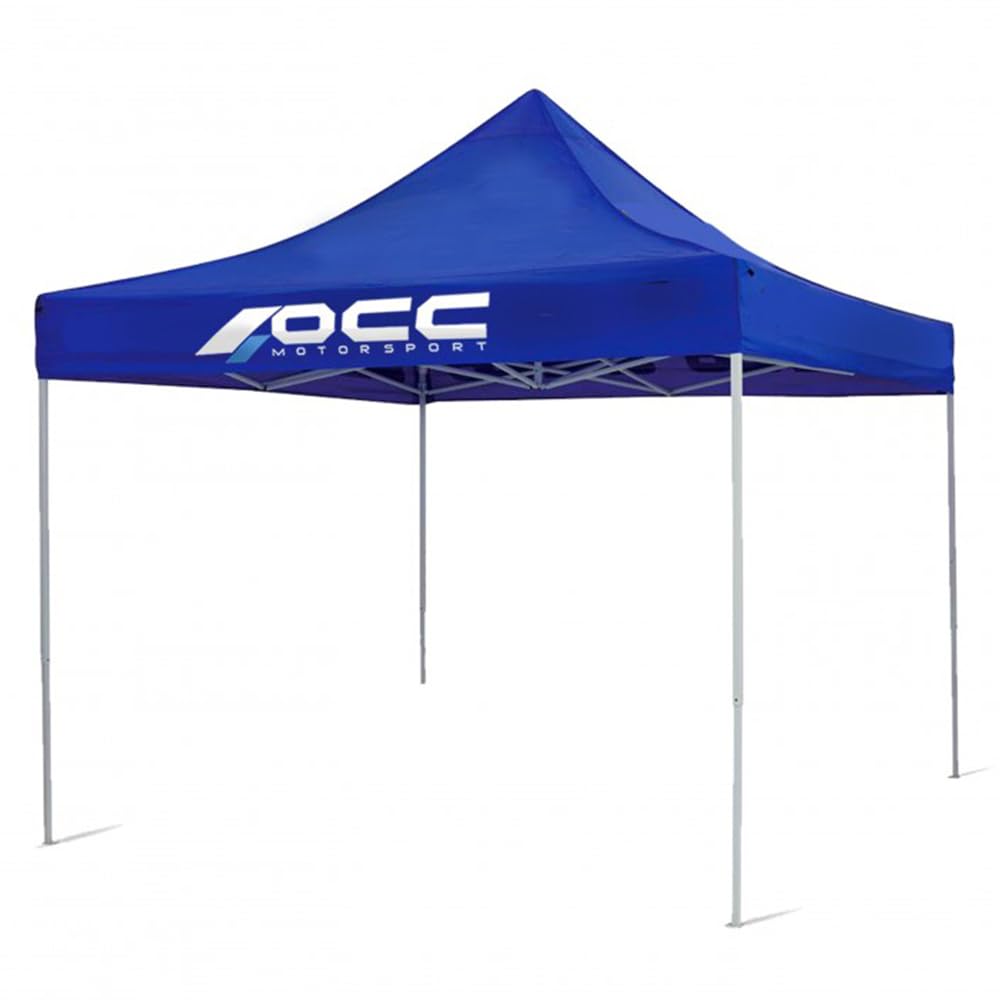 OCC MOTOR SPORT Carpa Racing 3X3M Acero Inox Azul 40Mm 420 Oxford