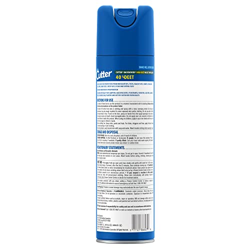 Cutter Backwoods High DEET Insect Repellent 11 oz, Aerosol, with 40% DEET - Thumbnail 2