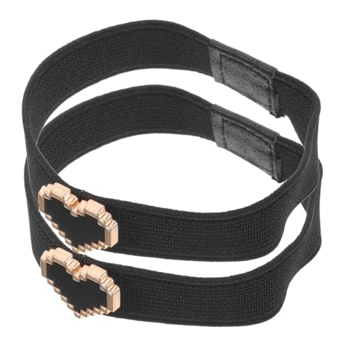 Ipetboom 1 Pair Elastic Laces Heel Buckle Shoes Tie Shoes Women Shoe Strap Ankle Straps Stretcher Shoe Laces for Sneakers Anti Elastic Band Black