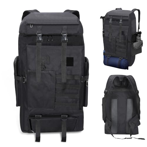 Senprity Zaino per escursioni 100L, zaino per campeggio per escursioni impermeabile per attività all'aperto Sport all'aperto leggero Borsa da viaggio Zaini per uomini o donne