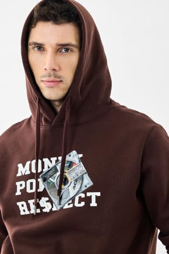 Image of SNITCH Men Casual Hoodie| Oversized Fit Hooded Neckline with Graphic Print & Long Sleeve| Soft Cotton-Polyester Blend for Daily Winter Wear & Streetwear