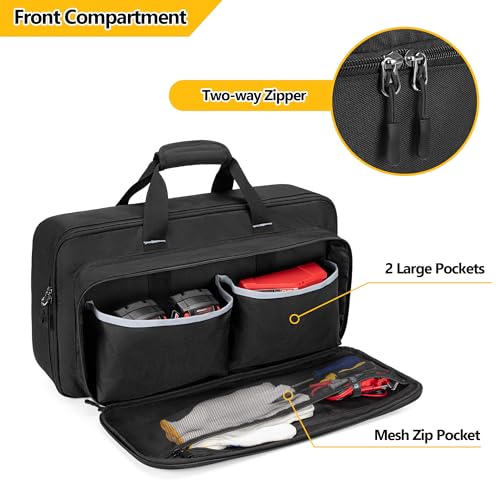 Image of Rexmica Carrying Bag Compatible with Milwaukee 2646-20 M18 / 2646-21ct M18 Grease Gun, Storage Bag Compatible with Dewalt DCGG571M1 / DCGG571B 20V Max Grease Gun, Grease Gun Case with Accessory Pocket