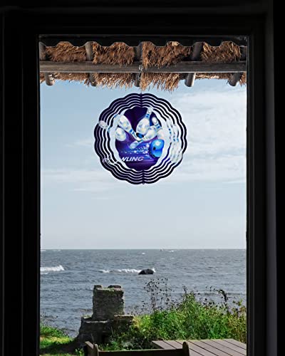 Wind Spinners For Yard And Garden Sports Theme Modern Athlete Competitive Bowling Ball Game 3D Hanging Wind Spinner Stainless Steel Outdoor Wind Mill Lawn Wind Sculptures Metal Wind Catchers 10" #TOP3