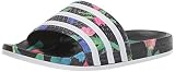 adidas Originals Women's Adilette Slide Sandal, Core Black/White/Core Black, 9