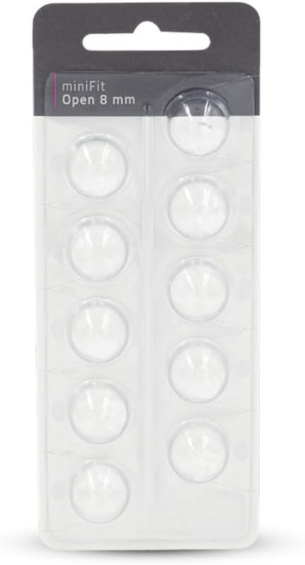 Hearing360 MiniFit open domes, hearing aid domes compatible with Oticon devices (8 mm)