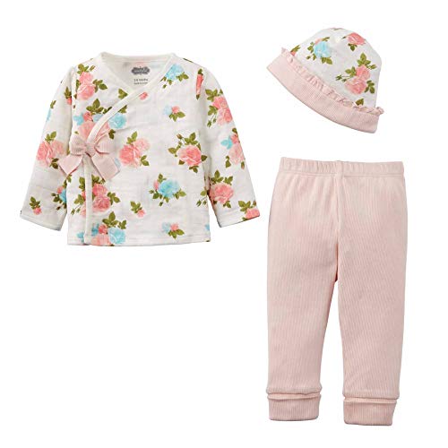 Mud Pie Baby Girls' Floral Muslin 2 PC Set, Pink, 0-3 Months