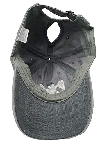 Image of OASCUVER Denim Fabric Adjustable Dog Mom Hat Fashion Distressed Baseball Cap for Women