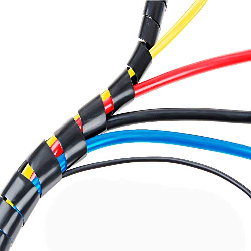 65FT XHF 4mm(Wrapping Range:1.5mm-10mm) Spiral Cable Wrap Cord for Computer Electrical Wire Organizer Sleeve Hose RoHS Black by XHF - Used condition - US$6.48