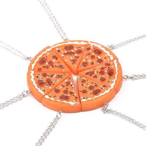 Kit Com 7 Colar De Pizza Cordão Melhores Amigos Best Friends