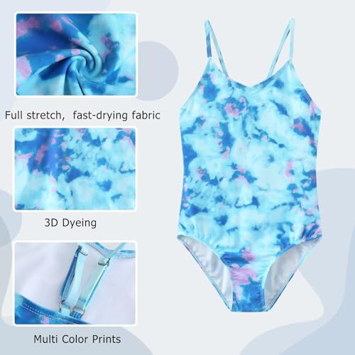 Image of Moon Tree Girls One Piece Swimsuits Ruffle Swimwear Beach Bathing Suit 2-14 Years