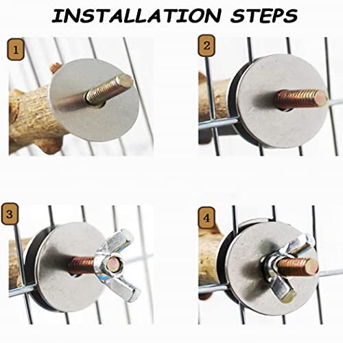 6 PCS Natural Wood Bird Perch Parrot Stand Fork Toys, Hanging Multi-Branch Perch Bird Cage Accessories for Small Parakeets, Conures, Cockatiels, Budgies, Finches, 3 Types - Image 6