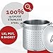 CONCORD 53 QT Stainless Steel Stock Pot w/Basket. Heavy Kettle. Cookware for Boiling