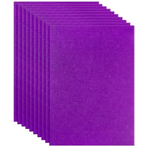 10 Dark Purple Felt Fabric Sheets 7.87 x 11.8 inch (20 x 30cm) A4 Soft Felt Squares 1 mm Thick Great for DIY Craft Sewing Projects Nonwoven Patchwork Decoration
