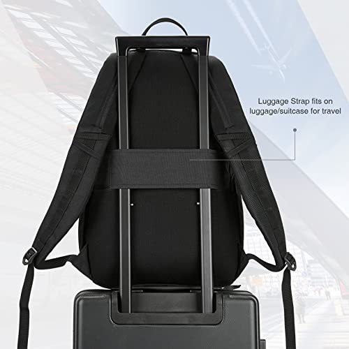 EVER-ADVANCED-Laptop-Backpack-for-College-Students-Travel-Backpack-for-Women-Men-with-Luggage-Sleeve-Fit-156Inch-Laptop-Water-Resistant-Bookbag-Carry-on-BagPack-for-SchoolTeacherWork-Black
