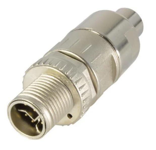 21038611814, Circular Metric Connectors M12 Y-Code 8pin Male Shielded Crimp Straight for Cable 7.0mm by