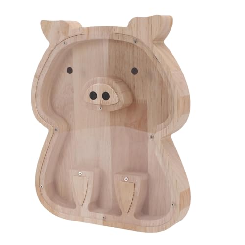 Tirelire en bois avec panneau acrylique personnalisable pour visualiser l'épargne - 4