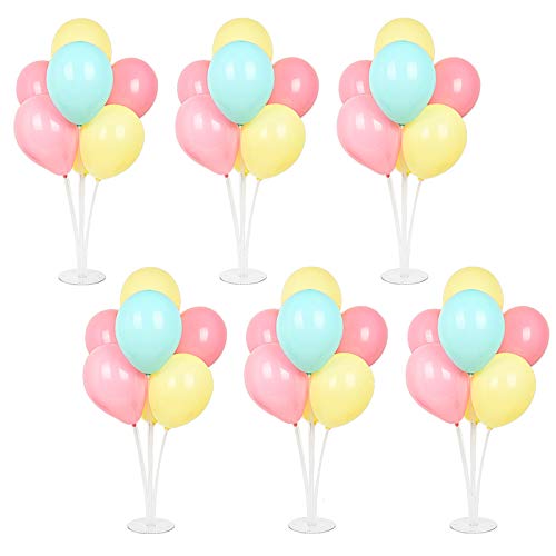 Timoo 6 Balloon Stand Kit, Reusable Table Balloon Stand Holder for Birthday Party