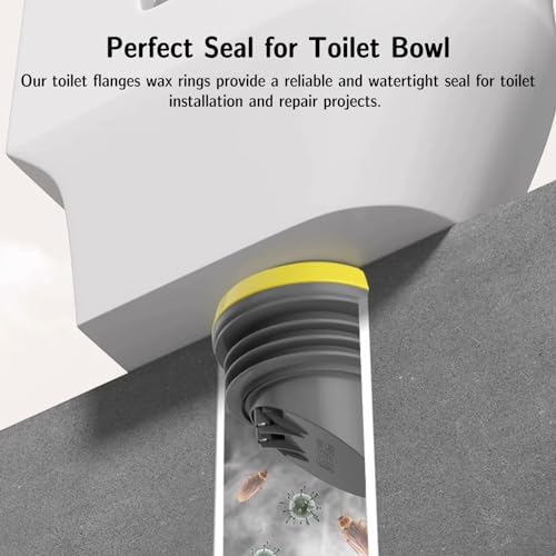 image for SAMIQU 2PCS Toilet Flanges Wax Rings with Prevent Backflow Valve - Thi