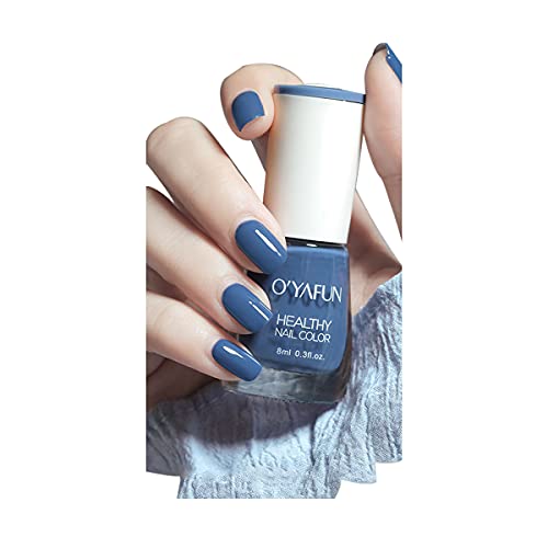 Esmalte de uñas Clest F&H, no tóxico, fácil de pelar y de secado rápido, ecológico y esmalte de uñas a base de agua, azul delfín