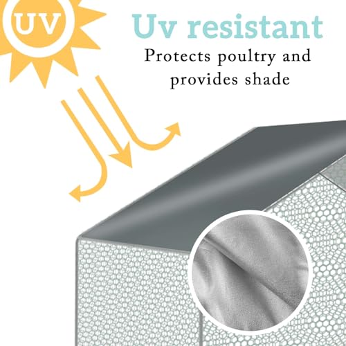 1 capa de metal para galinheiro ao ar livre com cerca resistente ao sol, capa para gaiolas de galinh