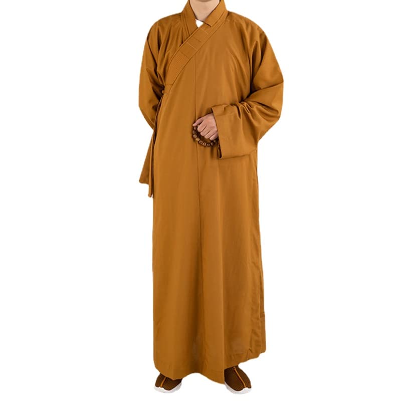 Suknia Sztuki walki Odzież Kung Fu， Tradycyjne chińskie ubrania długie szaty dla mnicha buddyjskiego Buddyjskie ubrania dla dorosłych mężczyzn Haiqing Gown