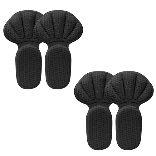 2 Paires De Coussinets De Talon Pour Chaussures Trop Grands,Auto-Adhésifs,Semelles Intérieures Épaisses Et Anti,Protections De Talon Pour Homme Et Femme (Noir)
