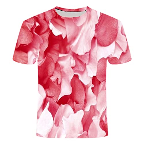 T-shirt d'été à fleurs 3D confortable et léger pour éviter la chaleur en famille