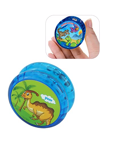 HOVUK® 1 Yoyo réactif dinosaure lumineux de couleur bleue, stable et robuste avec ficelle Yoyo, excellent cadeau pour les enfants et les joueurs débutants à jouer