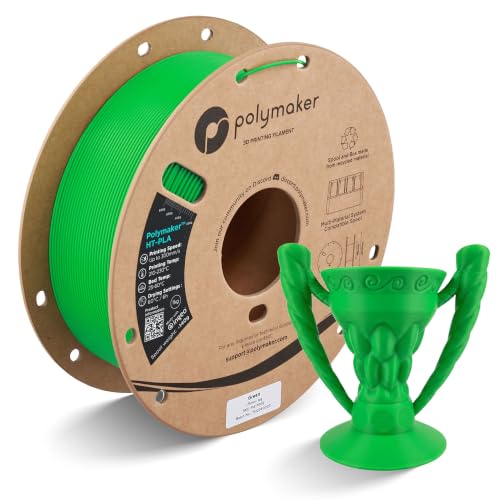 Polymaker HT-PLA Filament 1.75mm Green, High Temp PLA for 3D Printing, Heat Stable Up to 150C, Easy to Print, Works with
