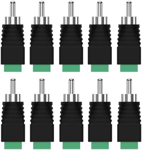 Manton RCA Plugs For Speaker Wire, RCA To AV Screw Terminal Connector, Phono RCA Male Plug - View #2