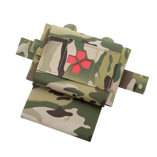 Rapid Deploy Tactical First Aid Kit - Micro Compact MED Pouch, MOLLE ompact Belt Trauma Kit Pack for Outdoor Travel Hiking(Cp)