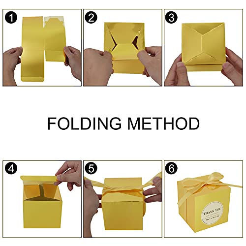 Cotopher Small Gift Boxes 60 Pack 4X4X4 Inches Gold Gift Boxes With Lids For Gifts, Crafting, Wedding Party Favor, Cupcake Boxes, Candy, Bridesmaids Proposal Box With Ribbons And Stickers (Metallic Gold, 60 Pcs) #TOP5