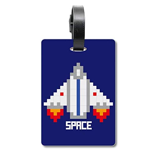 Étiquette valise voyage univers pixel pour accessoire bagage avion