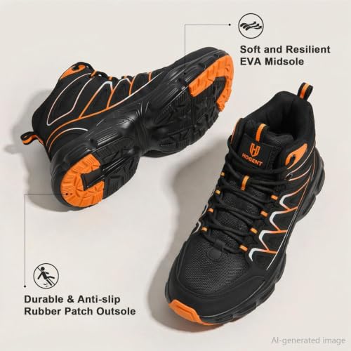 Image of Hogent Steel Toe Shoes for Men Women - Non Slip & Lightweight Work Shoes