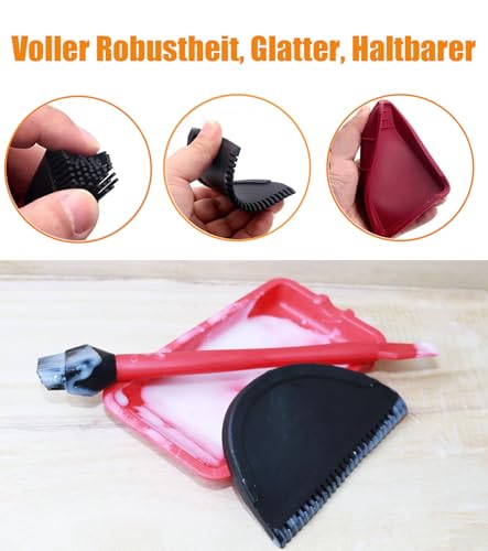 T TAKONE 3pcs Leimroller Holzleim-Set, 1 Pinsel, 1 Kamm und 1 Tablett, Schnell und Gleichmäßig Auftragen，Anwendbar auf Handwerk, Holzbearbeitung Klebeprojekte