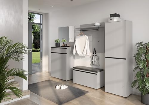 Miroir rectangulaire gris pierre Germania 3771-186 anti-choc 87x60cm