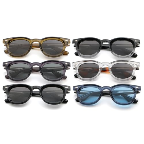 Uv400 Round Sunglasses Retro Women Acetate Temple Men Polarized Sun Glasses Unisex Accessories Square Sun Shades4