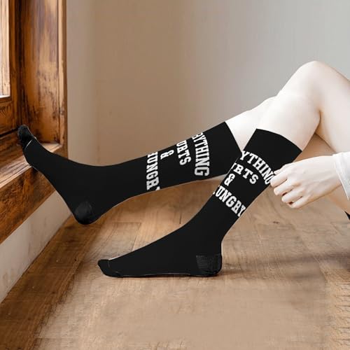 Everything Hurtss & I'm Hungrys - Running Marathons Runner Knee High Socks Boot Sock4