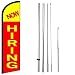 Now Hiring Windless Feather Swooper Flag Banner Sign Kit rf-h