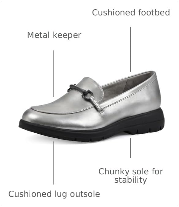Image of CLIFFS BY WHITE MOUNTAIN Women's Flow Cushioned Lug Sole Loafer Flat