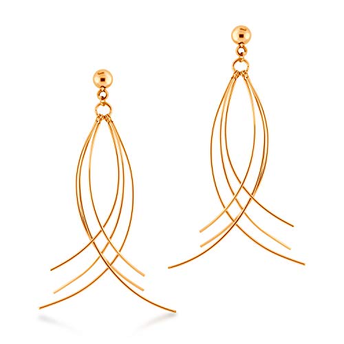 Boucles d'oreilles incurvées pour femme style élégant en acier