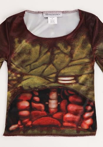 Disfraz de animadora zombie para niñas, top rojo y falda rota miniatura 7