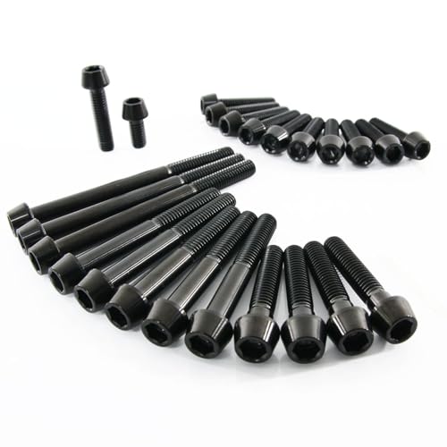 チタンボルト ゼファー1100専用 ZR1100 A1 A2 A3 クランクケース エンジンカバー ボルト セット 24本 ブラック