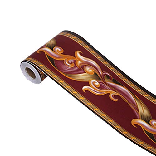 Yija Pvc Self Adhesive Vintage Wallpaper Border Roll Wall Covering Border Bathrooms Kitchen Tiles Decor 4 Inch X 29.5 Feet  cover