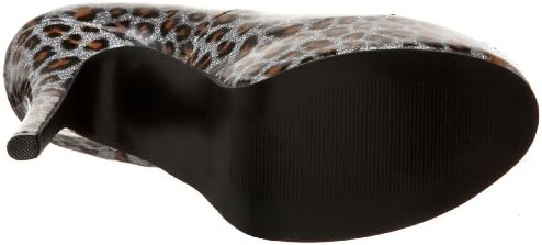 Pleaser Bordello Women's Teeze 37 Cheetah Platfom Pump,Silver Pearlized Cheetah Patent,8 M US | Image 3